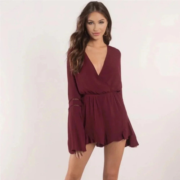 Tobi, Size L, Red Wine Romper - Picture 15 of 16